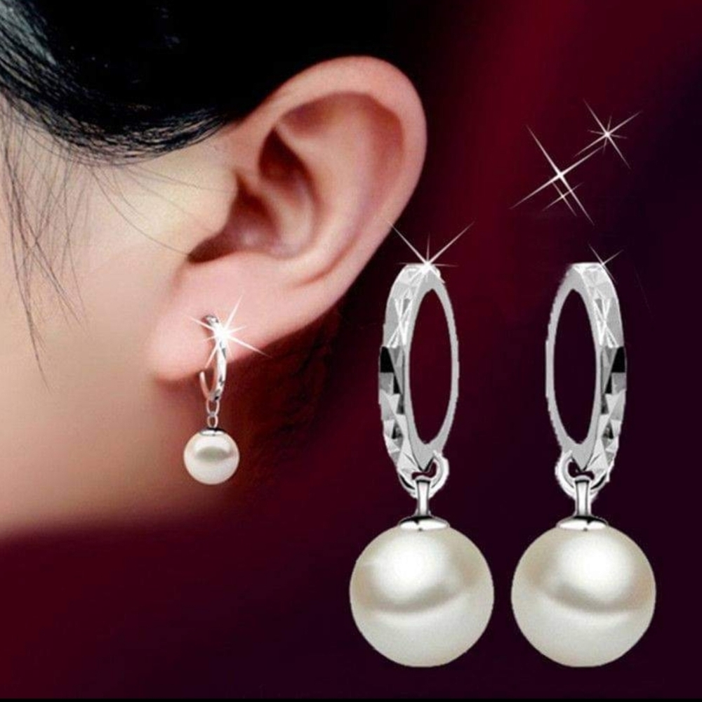Sterling Silver Shell Pearl Earrings